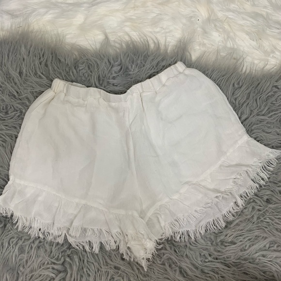 The Impeccable Pig Pants - 5/$25 The Impeccable Pig Fringe Hem Linen Shorts